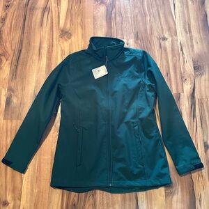 Otsuka Elevate Women’s Softshell Jacket Green Full Zip Fleece Lined Medium NWT
